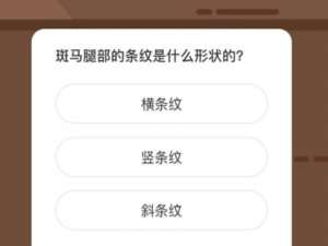 斑马腿部的条纹是什么形状的。