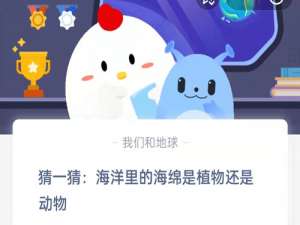猜一猜海洋里的海绵是植物还是动物。