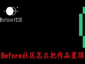 关于Before社区怎么把作品置顶。
