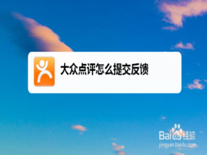 关于大众点评怎么提交反馈。