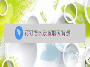 关于钉钉聊天怎么设置背景图片。