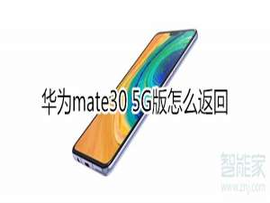 关于华为mate30 5G版如何返回。