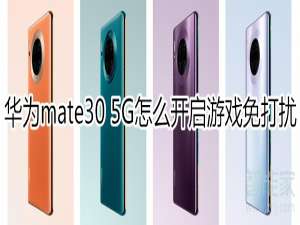 关于华为mate30 5G版如何打开游戏免打扰。