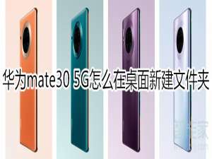 关于华为mate30 5G版如何新建桌面文件夹。