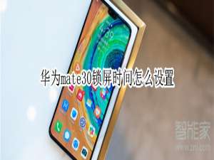 关于华为mate30锁屏时间如何设置。