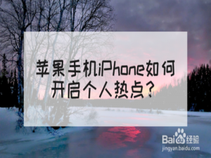 关于iPhone怎么打开个人热点。