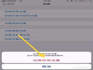 关于iphone11怎么还原所有设置。
