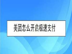 关于美团怎么极速免密支付。