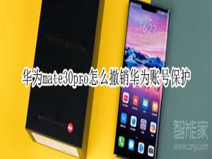 关于mate30pro如何撤销华为账号保护。