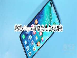 关于荣耀v30pro屏幕老是自动调亮怎么处理。