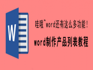关于Word怎么制作产品列表效果。
