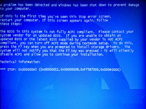 关于Win7旗舰版蓝屏错误代码0x000000a5要怎么解决