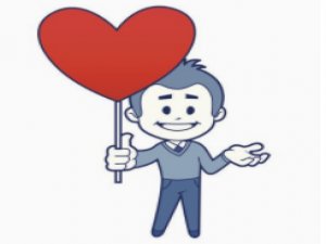 关于微信怎么用表情摆爱心。