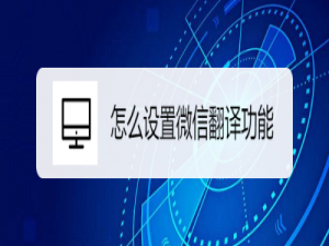 关于微信翻译功能在哪设置。