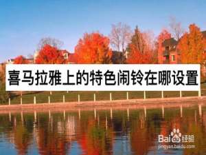 关于喜马拉雅上的特色闹铃什么位置设置。
