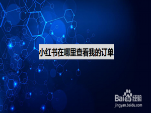 关于小红书我的订单在哪查询。