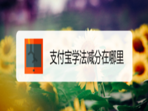 关于支付宝学法减分怎么用。