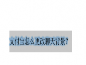 关于支付宝怎么更换聊天背景图。
