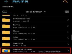 华为mate40我来说说的文件在哪里。