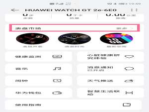 华为watchgt2e如何换表盘。