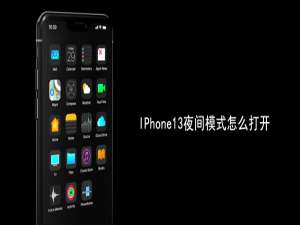iphone13夜间模式怎么调。
