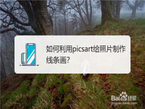 经验分享picsart美易线条画特效如何制作。