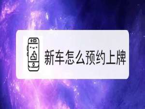 经验分享新车如何预约上牌。