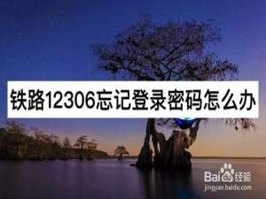 经验分享铁路12306忘记登录密码如何解决。