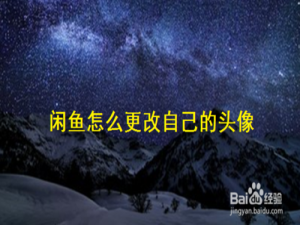 经验分享闲鱼如何更改自己头像。