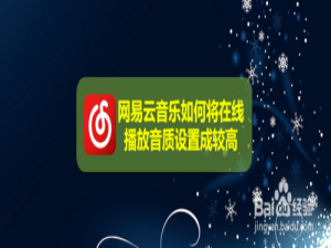经验分享网易云音乐怎么将在线播放音质设置成较高。