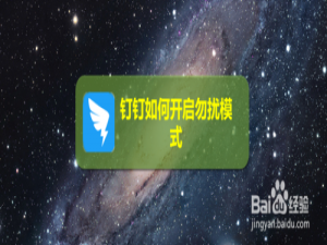 经验分享钉钉怎么打开勿扰模式。