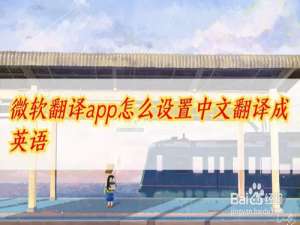 经验分享微软翻译如何设置中文翻译成英语。