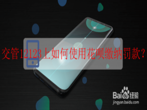 经验分享交管12123怎么用花呗缴纳罚款。