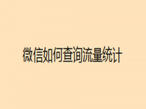经验分享微信哪可以查看到流量使用情况。