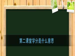 经验分享第二课堂学分有什用。