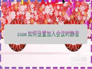 经验分享zoom在哪打开加入会议时静音。