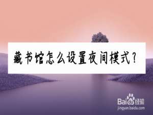 经验分享藏书馆app阅读时开启夜间模式方法我来说说。