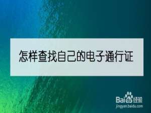 经验分享微信怎么查询电子通行证。