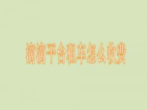 经验分享滴滴租车怎么收费。