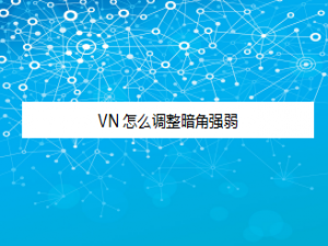 经验分享VN暗角强弱怎么调整。