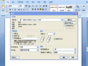 如何打印指定页面的文档