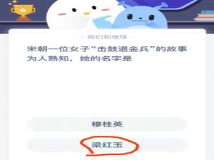 宋朝一位女子击鼓退金兵的故事为人熟知她的名字是。