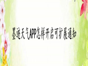 说说6墨迹天气如何开启可扩展通知。