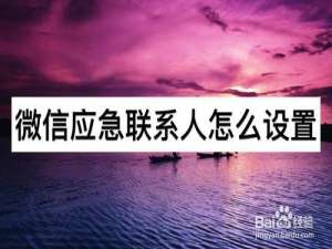 说说6微信怎么设置应急联系人。