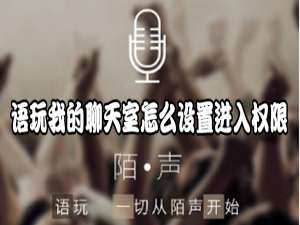 说说6语玩我的聊天室如何设置进入权限。