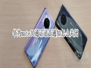 说说6mate30通话录音通知如何关闭。