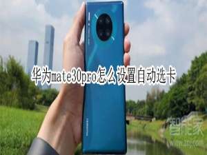 说说6mate30pro如何设置自动选卡。