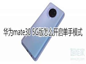 说说6mate30 5G版如何打开单手模式。