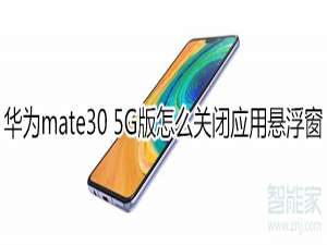说说6华为mate30 5G版如何关闭应用悬浮窗。