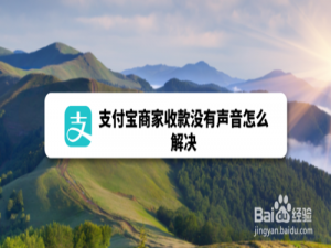 说说6支付宝商家收款没有声音如何处理。
